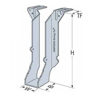 hanger simpson 2x10 joist flange zmax finish