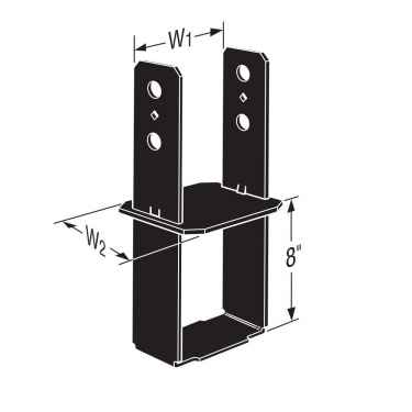 Simpson CB88PC 8x8 Column Base - Black Powder Coated