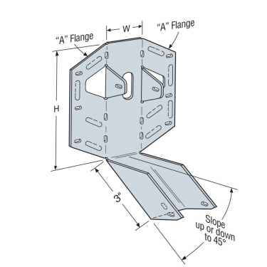 Simpson LSU26 2x6 Light Slope/Skew U Hanger - G90 Galvanized