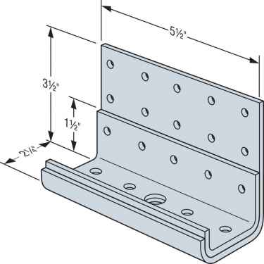 Simpson RCKW5.5-R10 Rigid Kneewall Connector, Pkg 10